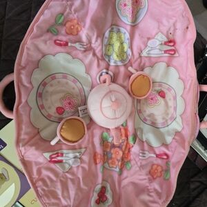 Abigail Reading Pal And Pink Play Mat with Floral and Tableware By Hallmark